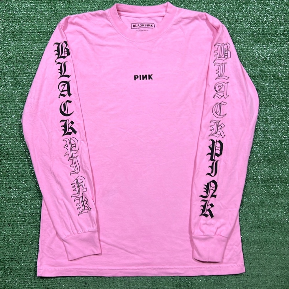 Black Pink Long Sleeve T-shirt Sz L